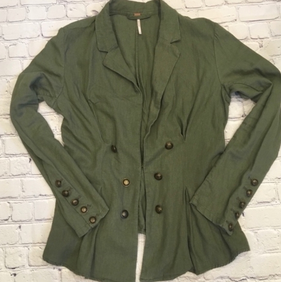 Free People Green Blazer - Picture 7 of 9